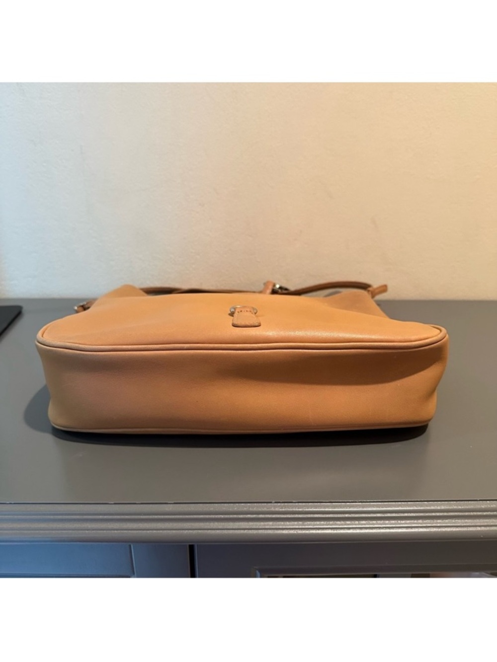 Coach Vintage Y2K Tan Leather Hampton clip Shoulder Bag style 7751 (2003) - Picture 6 of 14